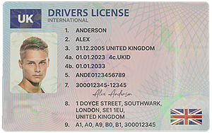 Classic UK Drivers License