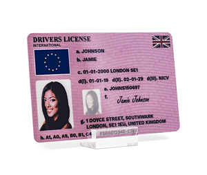 UK Driver’s License Pink Style Card